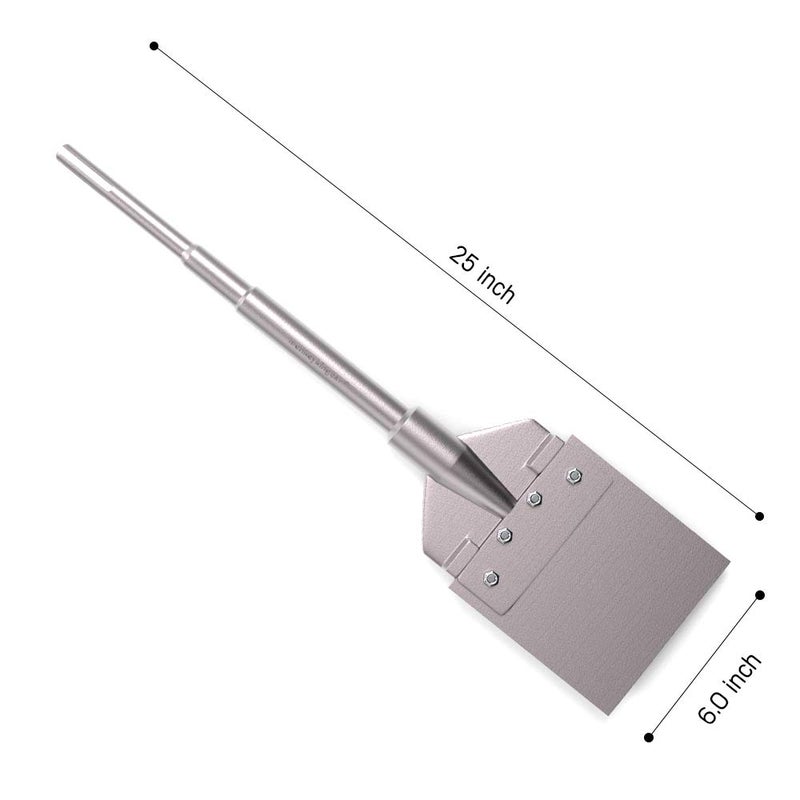 Monkey King Bar-Sds Max Bits Floor Scraper 6"X25" Tile Tools - 6 Inch Wide Blade Chipping Hammer Bits Sds Max-Sds Tile Chisel-Demolition Steel Hammer Accessory - Image 2